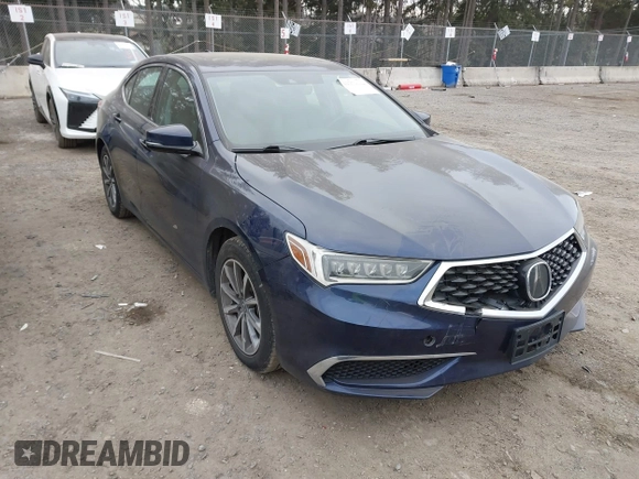 2020 Acura TLX with VIN 19UUB1F37LA011614, listed as a IAAI auction lot 41573392 with 66,575 mi miles. Bid and sale history available at carsss.com. Image 1.