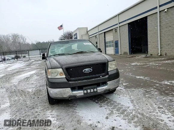 2005 Ford F-150 XL with VIN 1FTRF12W15KC15606, listed as a Copart auction lot 45539145 with 102,208 mi miles and Salvage Title. Bid and sale history available at carsss.com. Image 11.