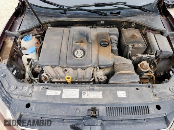 2013 Volkswagen Passat S with VIN 1VWAP7A39DC137750, listed as a Copart auction lot 60981355 with 105,954 mi miles and Clean title. Bid and sale history available at DreamBid. Image 11.