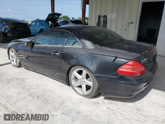 2005 Mercedes-Benz SL 500 with VIN WDBSK75F95F100237, listed as a Copart auction lot 56433255 with Not Provided miles and Salvage Title. Bid and sale history available at DreamBid. Image 2.