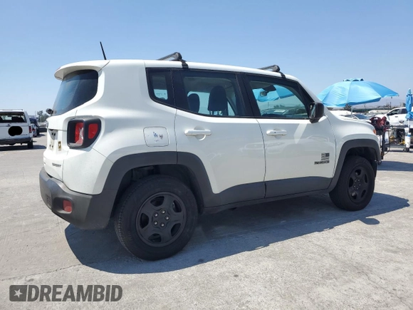 2018 Jeep Renegade Sport with VIN ZACCJBAB2JPJ53896, listed as a Copart auction lot 62912805 with 105,214 mi miles and Salvage title. Bid and sale history available at DreamBid. Image 3.