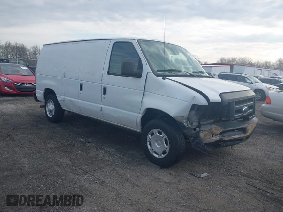 2013 Ford Econoline Cargo Commercial with VIN 1FTNE1EW4DDA09857, listed as a IAAI auction lot 41889302 with 131,059 mi miles and . Bid and sale history available at DreamBid. Image 1.