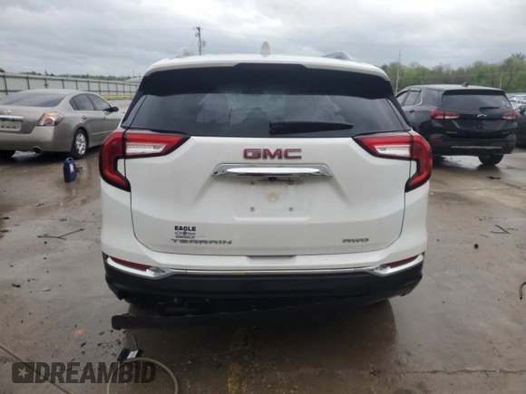 2022 GMC Terrain SLT with VIN 3GKALVEV0NL113829, listed as a Copart auction lot 53702325 with 52,810 mi miles and Salvage title. Bid and sale history available at DreamBid. Image 6.