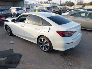 2025 Honda Civic Sedan Hybrid Sport with VIN 2HGFE4F82SH312871, listed as a IAAI auction lot 41134931 with 1,538 mi miles. Bid and sale history available at carsss.com. Image 3.