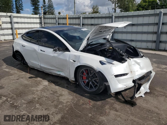 2023 Tesla Model 3 z VIN 5YJ3E1EA7PF576489, wystawiony jako Copart lot #61039505 z przebiegiem 35 243 mil mil oraz Nie do naprawy • Non repairable. Historia ofert i sprzedaży dostępna na DreamBid. Obrazek 4.