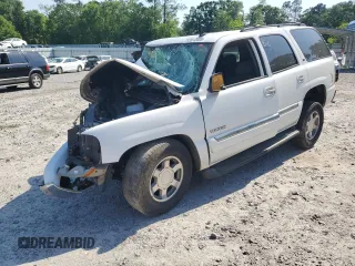 2006 GMC Yukon SLT z VIN 1GKEC13Z46R150635, wystawiony jako Copart lot #53912485 z przebiegiem 336 748 mil mil oraz Szkoda całkowita • Salvage title. Historia ofert i sprzedaży dostępna na DreamBid. Obrazek 1.