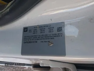 2014 Buick Verano Leather Group with VIN 1G4PS5SK6E4191746, listed as a IAAI auction lot 41292736 with 134,266 mi miles. Bid and sale history available at carsss.com. Image 9.