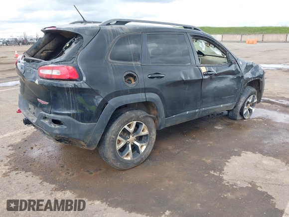 2014 Jeep Cherokee Trailhawk with VIN 1C4PJMBS5EW128658, listed as a IAAI auction lot 41722320 with 1 mi miles. Bid and sale history available at carsss.com. Image 4.