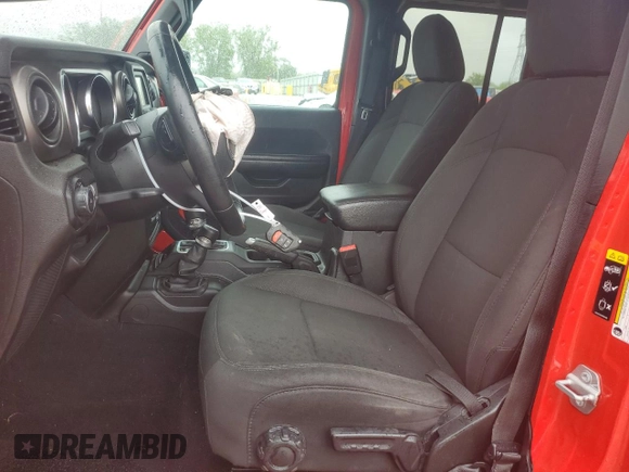 2020 Jeep Wrangler Unlimited Sport S with VIN 1C4HJXDN5LW172959, listed as a Copart auction lot 57532145 with 63,243 mi miles and Salvage title. Bid and sale history available at DreamBid. Image 7.