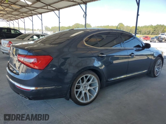 2014 Kia Cadenza Premium with VIN KNALN4D72E5128499, listed as a Copart auction lot 70269884 with 95,599 mi miles and Salvage Title. Bid and sale history available at carsss.com. Image 3.
