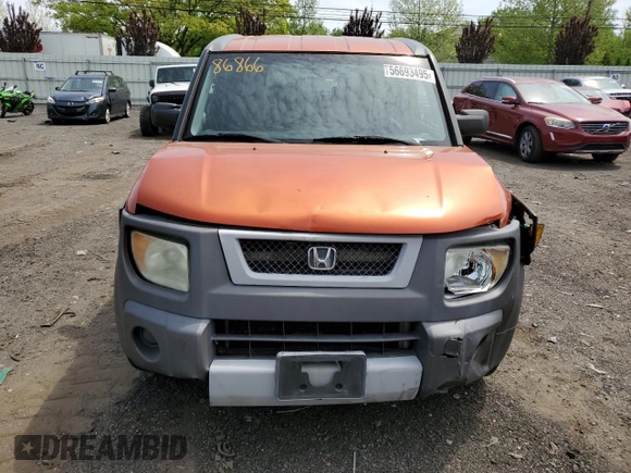 2004 Honda Element EX with VIN 5J6YH185X4L000314, listed as a Copart auction lot 56693495 with Not provided miles and Salvage title. Bid and sale history available at DreamBid. Image 5.