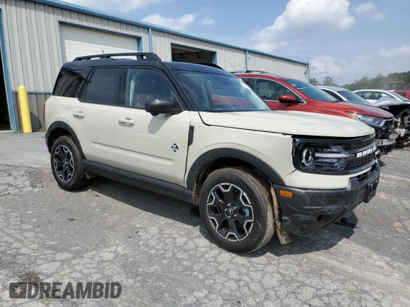 2025 Ford Bronco Sport Outer Banks with VIN 3FMCR9CN3SRE17092, listed as a Copart auction lot 60198245 with 245 mi miles and Salvage title. Bid and sale history available at DreamBid. Image 4.