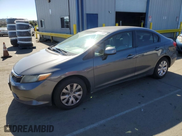 2012 Honda Civic LX z VIN 2HGFB2F53CH324712, wystawiony jako Copart lot #46248345 z przebiegiem 316 459 mil mil oraz Szkoda całkowita • Salvage title. Historia ofert i sprzedaży dostępna na DreamBid. Obrazek 1.