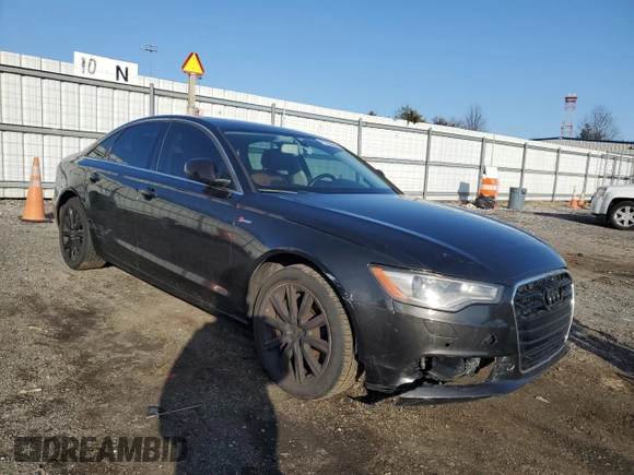 2013 Audi A6 Premium Plus with VIN WAUGGAFC6DN030112, listed as a Copart auction lot 47592835 with 196,190 mi miles and Salvage title. Bid and sale history available at DreamBid. Image 4.