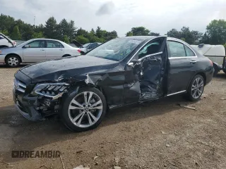 2021 Mercedes-Benz C 300 with VIN W1KWF8EB5MR629617, listed as a Copart auction lot 58436515 with 25,680 mi miles and Salvage title. Bid and sale history available at DreamBid. Image 1.