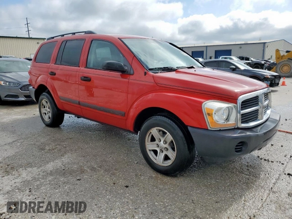 2006 Dodge Durango SXT with VIN 1D4HD38K76F167558, listed as a Copart auction lot 56146625 with Not provided miles and Salvage title. Bid and sale history available at DreamBid. Image 4.