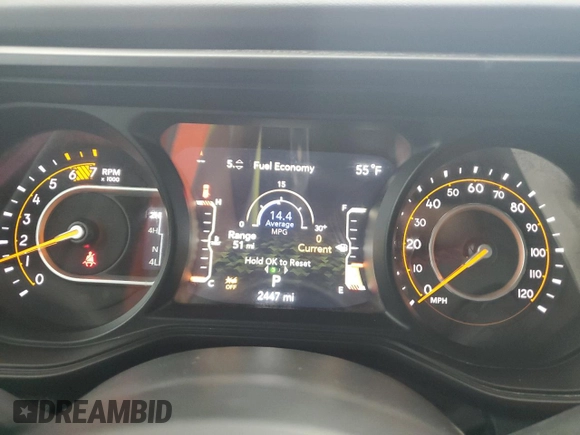 2024 Jeep Wrangler Rubicon with VIN 1C4PJXFG9RW346079, listed as a Copart auction lot 44136565 with 2,447 mi miles and Salvage Title. Bid and sale history available at DreamBid. Image 9.