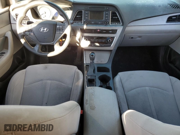 2015 Hyundai Sonata 2.4L SE with VIN 5NPE24AF7FH186609, listed as a Copart auction lot 46328055 with Not Provided miles and Salvage Title. Bid and sale history available at carsss.com. Image 8.