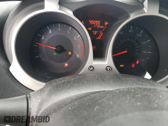 2015 Nissan Juke S with VIN JN8AF5MR3FT506717, listed as a Copart auction lot 43451505 with 70,090 mi miles and Salvage title. Bid and sale history available at DreamBid. Image 9.
