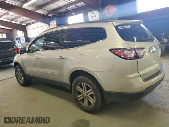 2015 Chevrolet Traverse LT z VIN 1GNKRGKD4FJ150775, wystawiony jako Copart lot #59920715 z przebiegiem 117 489 mil mil oraz Czysty tytuł • Clean title. Historia ofert i sprzedaży dostępna na DreamBid. Obrazek 2.