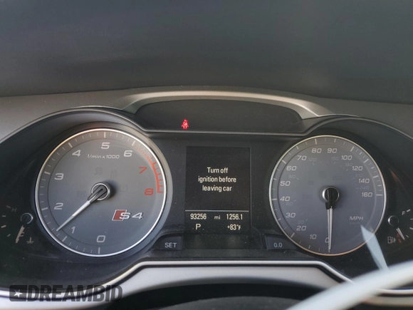 2016 Audi S4 Premium Plus with VIN WAUBGAFL5GA007622, listed as a Copart auction lot 48794095 with 93,256 mi miles and Salvage Title. Bid and sale history available at carsss.com. Image 9.