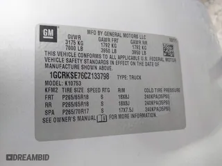 2012 Chevrolet Silverado 1500 LT with VIN 1GCRKSE76CZ133798, listed as a IAAI auction lot 41483292 with 157,877 mi miles. Bid and sale history available at carsss.com. Image 9.