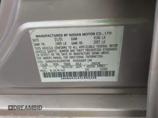 2005 Nissan Maxima SL with VIN 1N4BA41E45C840348, listed as a IAAI auction lot 42038531 with 89,788 mi miles and . Bid and sale history available at DreamBid. Image 9.