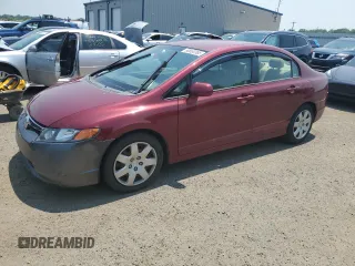 2006 Honda Civic LX with VIN 2HGFA16576H524039, listed as a Copart auction lot 60600395 with 173,388 mi miles and Salvage title. Bid and sale history available at DreamBid. Image 1.