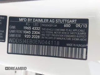 2014 Mercedes-Benz CLA 250 z VIN WDDSJ4EB0EN044118, wystawiony jako IAAI lot #42141130 z przebiegiem 76 122 mil mil oraz . Historia ofert i sprzedaży dostępna na DreamBid. Obrazek 9.
