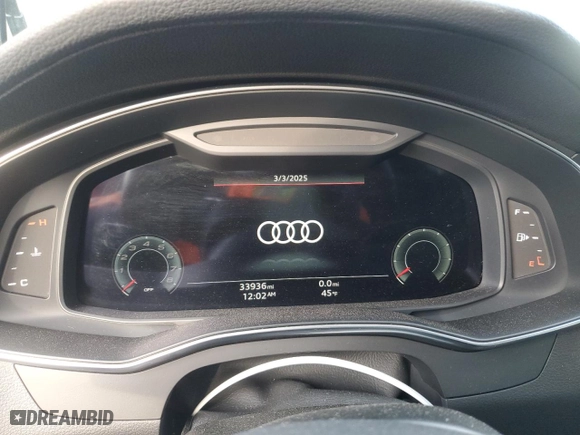 2021 Audi A6 Premium Plus with VIN WAUE8AF24MN028211, listed as a Copart auction lot 48317405 with 33,936 mi miles and Salvage Title. Bid and sale history available at carsss.com. Image 9.