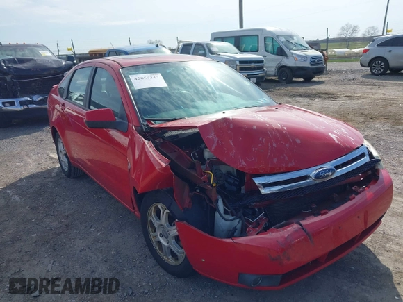 2008 Ford Focus SE with VIN 1FAHP35N58W219099, listed as a IAAI auction lot 42059347 with 209,309 mi miles. Bid and sale history available at carsss.com. Image 6.