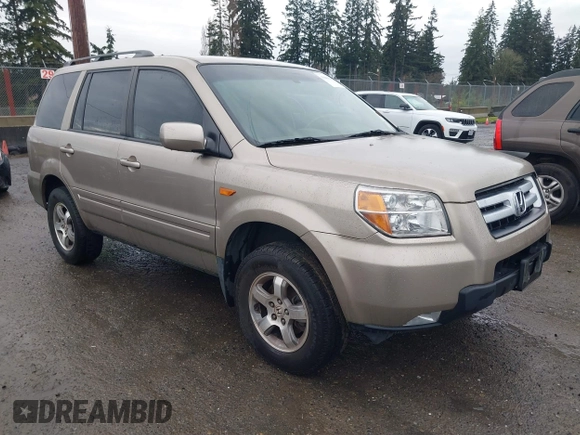 2006 Honda Pilot EX-L with VIN 2HKYF18706H529579, listed as a IAAI auction lot 41861069 with 222,641 mi miles and . Bid and sale history available at DreamBid. Image 1.