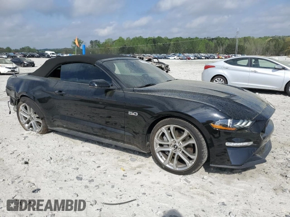 2022 Ford Mustang GT Premium with VIN 1FATP8FF6N5134367, listed as a Copart auction lot 51939385 with 18,580 mi miles and Salvage Title. Bid and sale history available at carsss.com. Image 4.