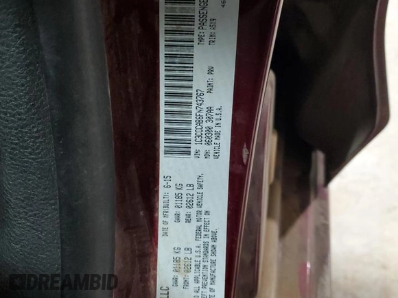 2015 Chrysler 200 Limited with VIN 1C3CCCAB6FN743767, listed as a Copart auction lot 85590674 with 157,011 mi miles and Salvage Title. Bid and sale history available at DreamBid. Image 13.