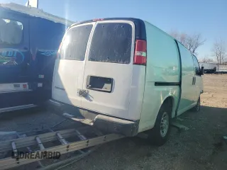 2019 Chevrolet Express Cargo Van with VIN 1GCWGAFG9K1328174, listed as a Copart auction lot 87645285 with 0 mi miles and Salvage Title. Bid and sale history available at carsss.com. Image 3.