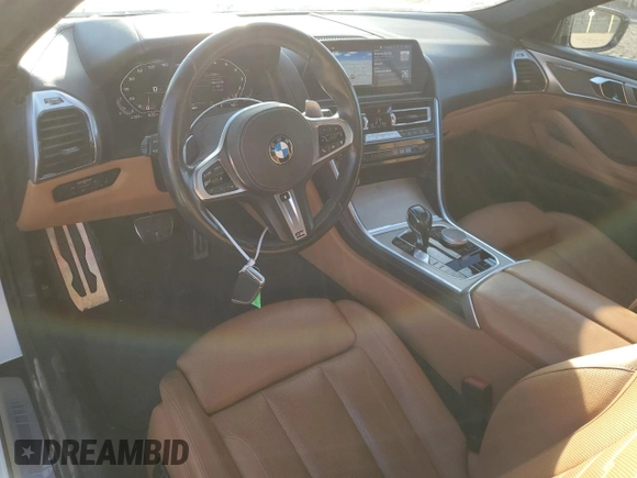 2019 BMW 8 Series M850i xDrive with VIN WBAFY4C50KBX39424, listed as a Copart auction lot 78093254 with 37,556 mi miles and Salvage title. Bid and sale history available at DreamBid. Image 8.