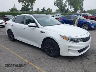 2016 Kia Optima EX z VIN 5XXGU4L37GG078610, wystawiony jako IAAI lot #42437144 z przebiegiem 167 433 mil mil oraz . Historia ofert i sprzedaży dostępna na DreamBid. Obrazek 1.