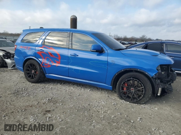 2021 Dodge Durango SRT Hellcat with VIN 1C4SDJH91MC643158, listed as a Copart auction lot 42812575 with 51,065 mi miles and Salvage Title. Bid and sale history available at DreamBid. Image 4.