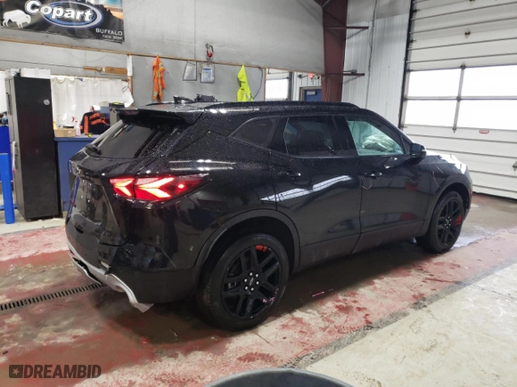 2022 Chevrolet Blazer LT with VIN 3GNKBHR42NS202787, listed as a Copart auction lot 46124515 with 64,798 mi miles and Salvage Title. Bid and sale history available at carsss.com. Image 3.