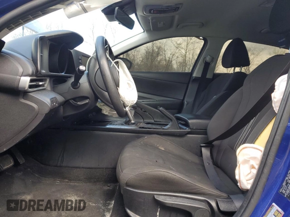 2023 Hyundai Elantra SEL with VIN KMHLM4AG1PU393235, listed as a Copart auction lot 53298915 with 52,403 mi miles and Salvage title. Bid and sale history available at DreamBid. Image 7.