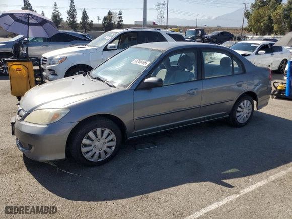 2004 Honda Civic LX with VIN 2HGES16694H643354, listed as a Copart auction lot 53740495 with 103,450 mi miles and Clean Title. Bid and sale history available at carsss.com. Image 1.