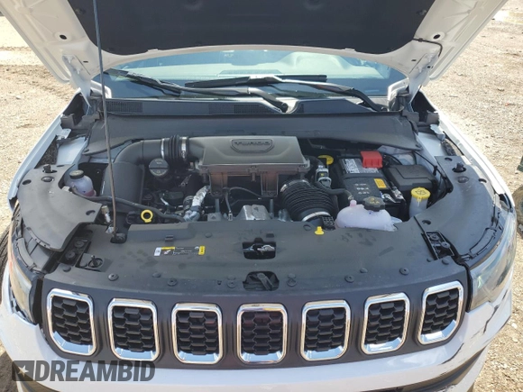 2025 Jeep Compass Sport with VIN 3C4NJDAN7ST529052, listed as a Copart auction lot 54128665 with 1,111 mi miles and Salvage title. Bid and sale history available at DreamBid. Image 12.