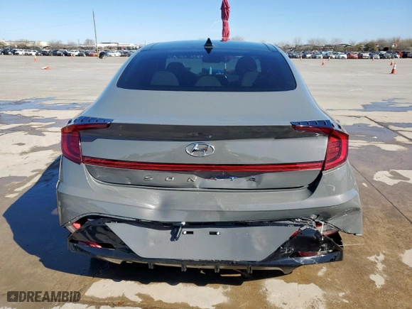 2021 Hyundai Sonata SEL with VIN 5NPEF4JA4MH082200, listed as a Copart auction lot 48205075 with 57,581 mi miles and Salvage Title. Bid and sale history available at carsss.com. Image 6.