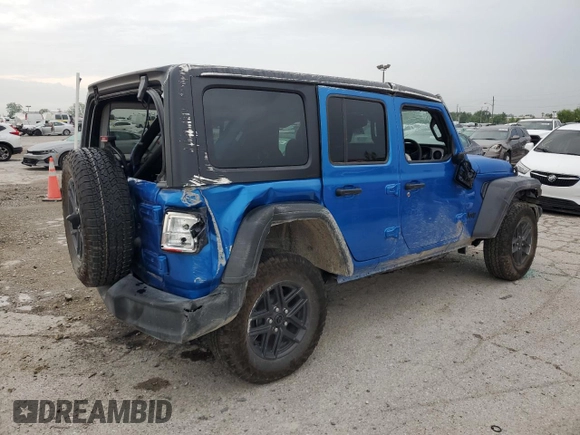 2024 Jeep Wrangler Sport with VIN 1C4PJXKN3RW236990, listed as a Copart auction lot 61449514 with 3,479 mi miles and Salvage title. Bid and sale history available at DreamBid. Image 3.