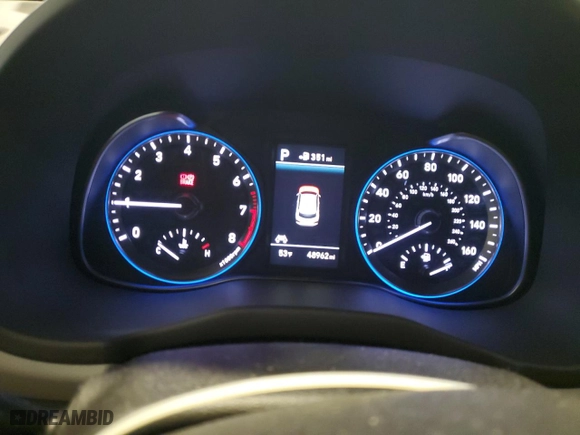 2018 Hyundai Kona Ultimate with VIN KM8K53A51JU134074, listed as a Copart auction lot 82484844 with 48,962 mi miles and Salvage Title. Bid and sale history available at carsss.com. Image 9.