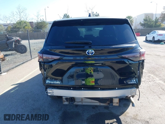 2023 Toyota Sienna LE with VIN 5TDKRKEC6PS142714, listed as a IAAI auction lot 41641382 with 5,699 mi miles. Bid and sale history available at carsss.com. Image 17.