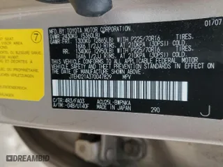 2007 Toyota Highlander with VIN JTEHD21A370047829, listed as a Copart auction lot 47278735 with 223,298 mi miles and Non Repairable. Bid and sale history available at carsss.com. Image 13.