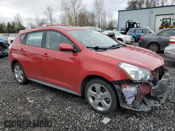 2009 Pontiac Vibe with VIN 5Y2SM67069Z406444, listed as a Copart auction lot 84369834 with 80,440 mi miles and Salvage Title. Bid and sale history available at carsss.com. Image 4.