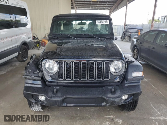 2025 Jeep Wrangler Sport S with VIN 1C4PJXDN3SW520493, listed as a Copart auction lot 55454235 with 6,064 mi miles and Non repairable. Bid and sale history available at DreamBid. Image 5.