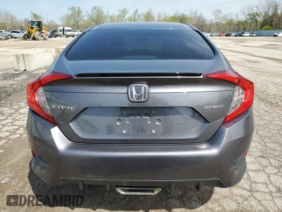 2019 Honda Civic Sport with VIN 2HGFC2F89KH543311, listed as a Copart auction lot 85769134 with 33,509 mi miles and Salvage Title. Bid and sale history available at DreamBid. Image 6.